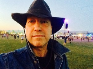 Autor Stefan Schickedanz auf dem Coachella Festival