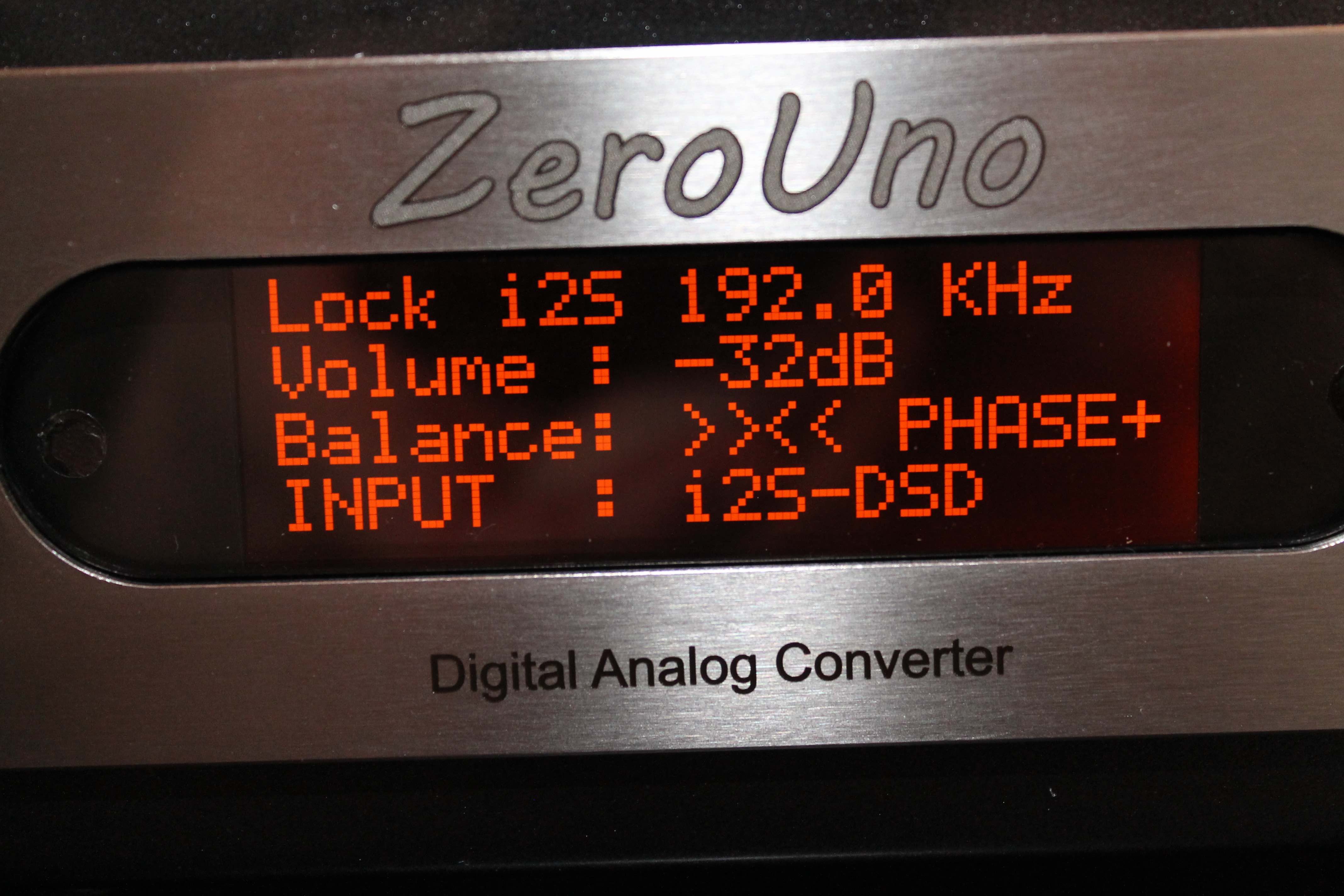 ZeroUno DAC: Samplingfrequenz im Display