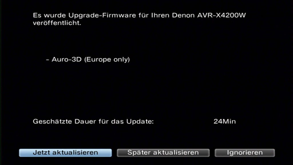 Denon AVR-X4200W Auro-Update