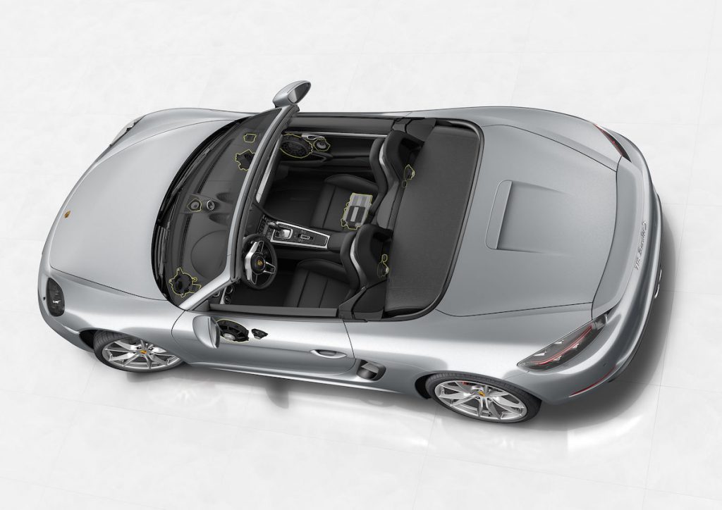 Porsche Boxter mit Burmester High-End Surround-Sound System