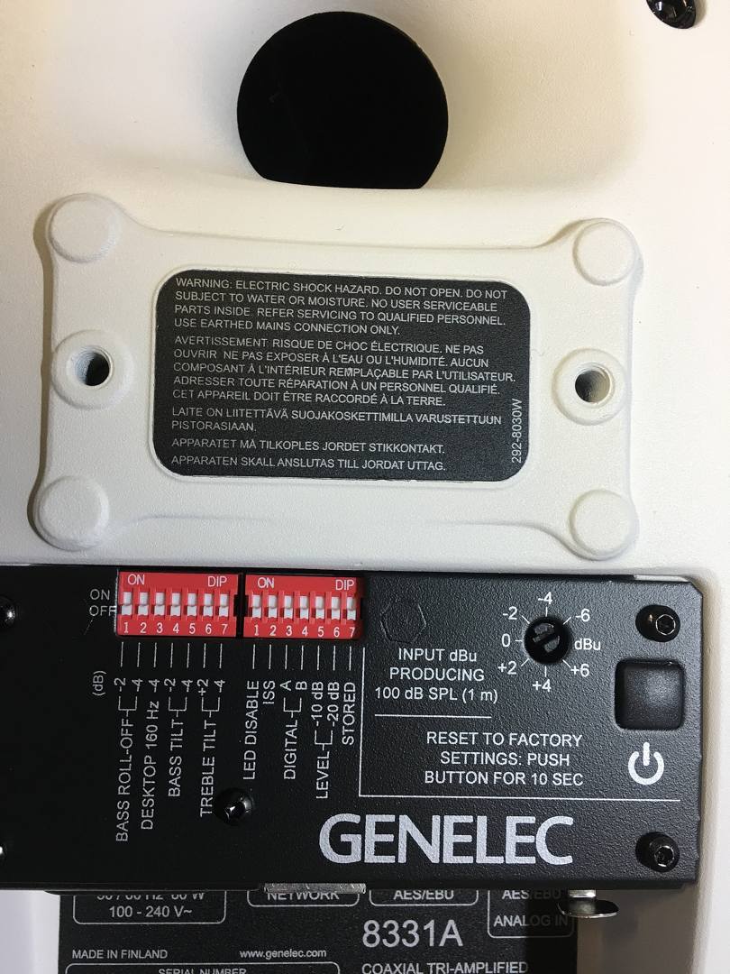 Genelec 8331 A config plate