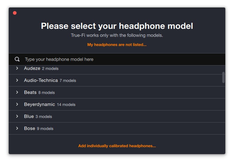 Sonarworks True-Fi headphone library
