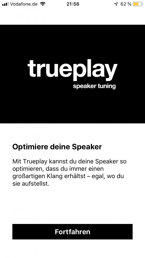 Sonos App: TruePlay Speaker Tuning