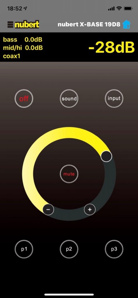 Lautstärkeregelung der nuPro-X App