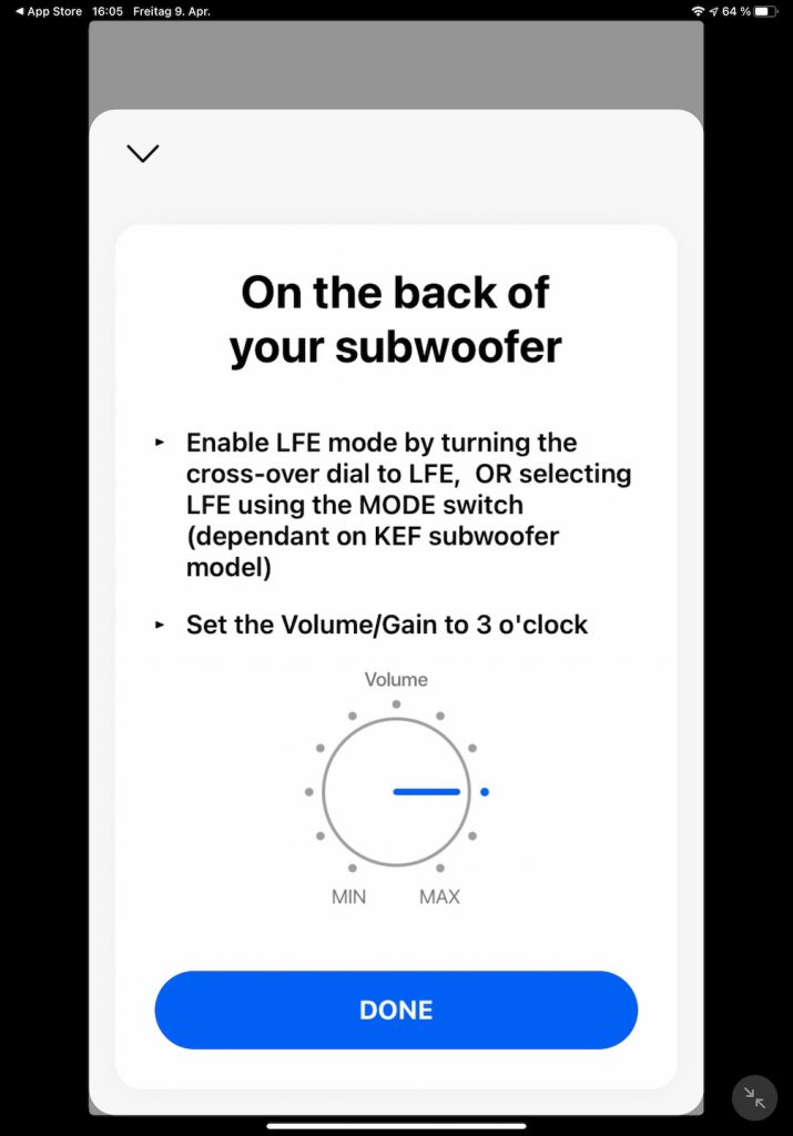 KEF Connect LowBeats Einstellung