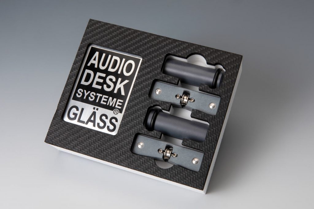 Audio Desk Systeme Gläss: Das Adapterset für Singles gibt es als Zubehör (Foto: Audio Desk Systeme)