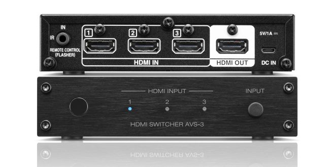 3-in-1 HDMI-Switch Denon AVS-3 und Marantz VS3003 können bis 8K und 4K 120Hz. Ab Mitte Oktober 2021, 199 Euro kosten. (Foto: Sound United)