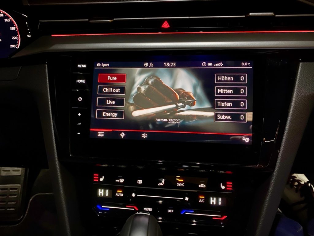 Touchscreen des VW Arteon