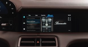 Porsche Taycan, Bildschirmeinstellungen für Burmester Auto-HiFi-System