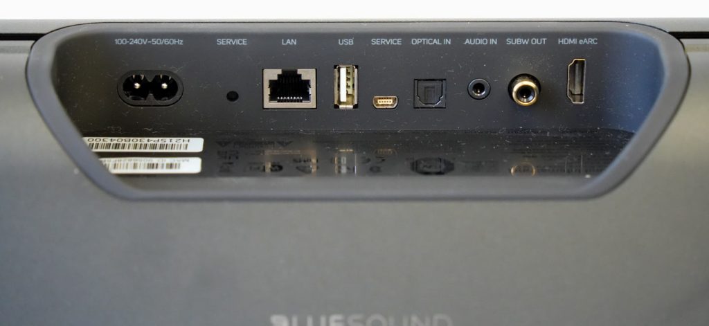 Die Anschlüsse inklusive LAN und HDMI-eARC (Foto: S. Schickedanz)