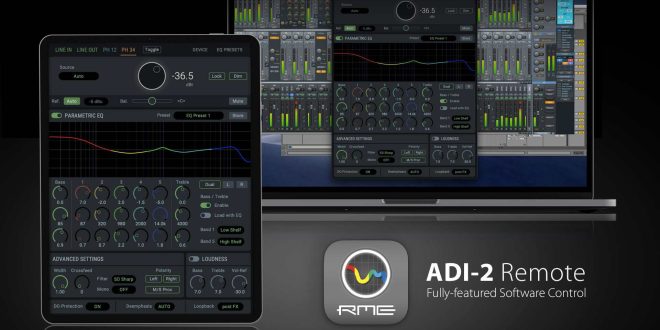 New Software RME ADI 2 Remote in front of RME TotalMix